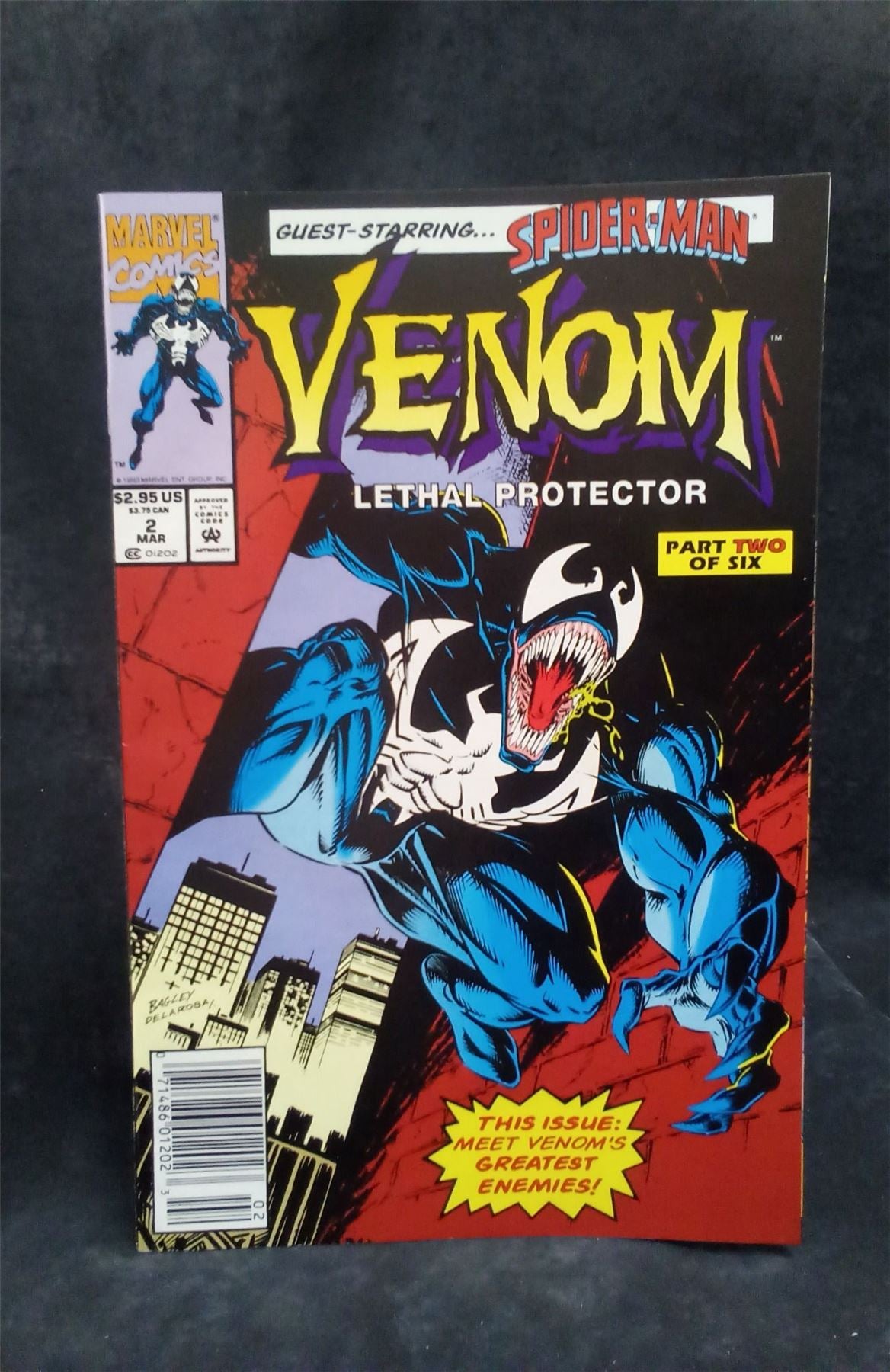 Venom: Lethal Protector #2 Newsstand Edition 1993 Marvel Comics Comic Book
