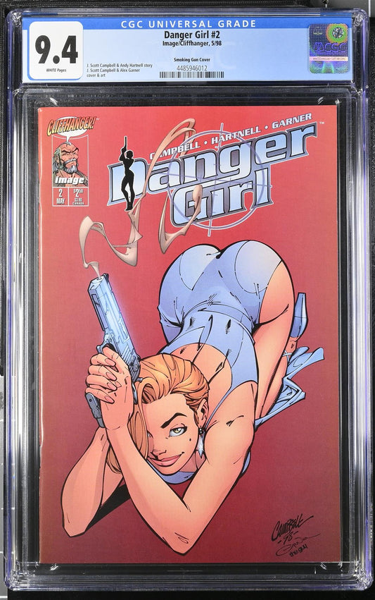 Danger Girl #2 Image Cliffhanger Comics 1998 CGC 9.4 Graded Comic Book