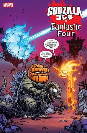 Godzilla Vs Fantastic Four #1 Skottie Young Var  Marvel Prh Comic Book 2025