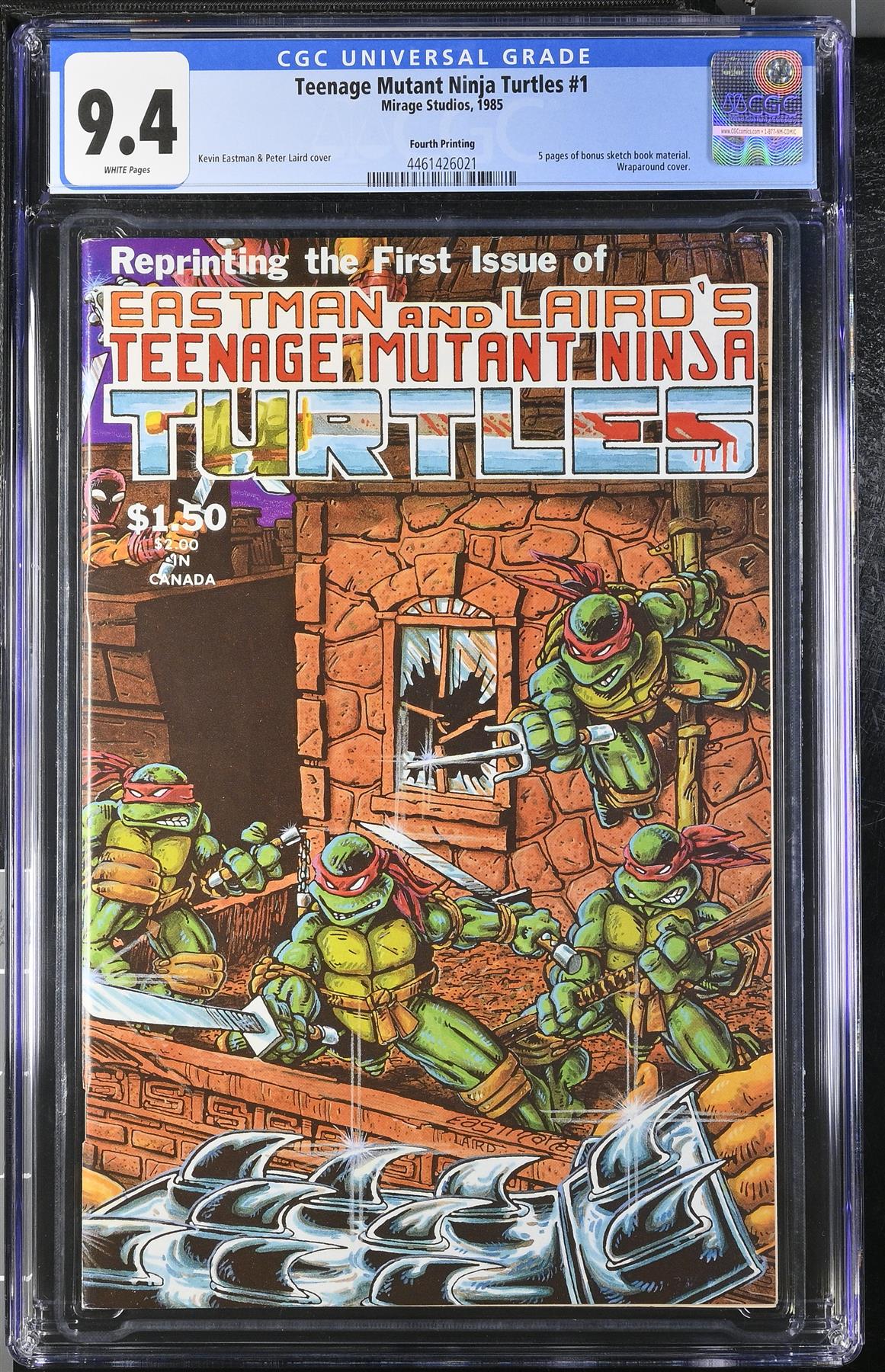 Teenage Mutant Ninja Turtles #1 4th PTG CGC 9.4 Graded Comic Book