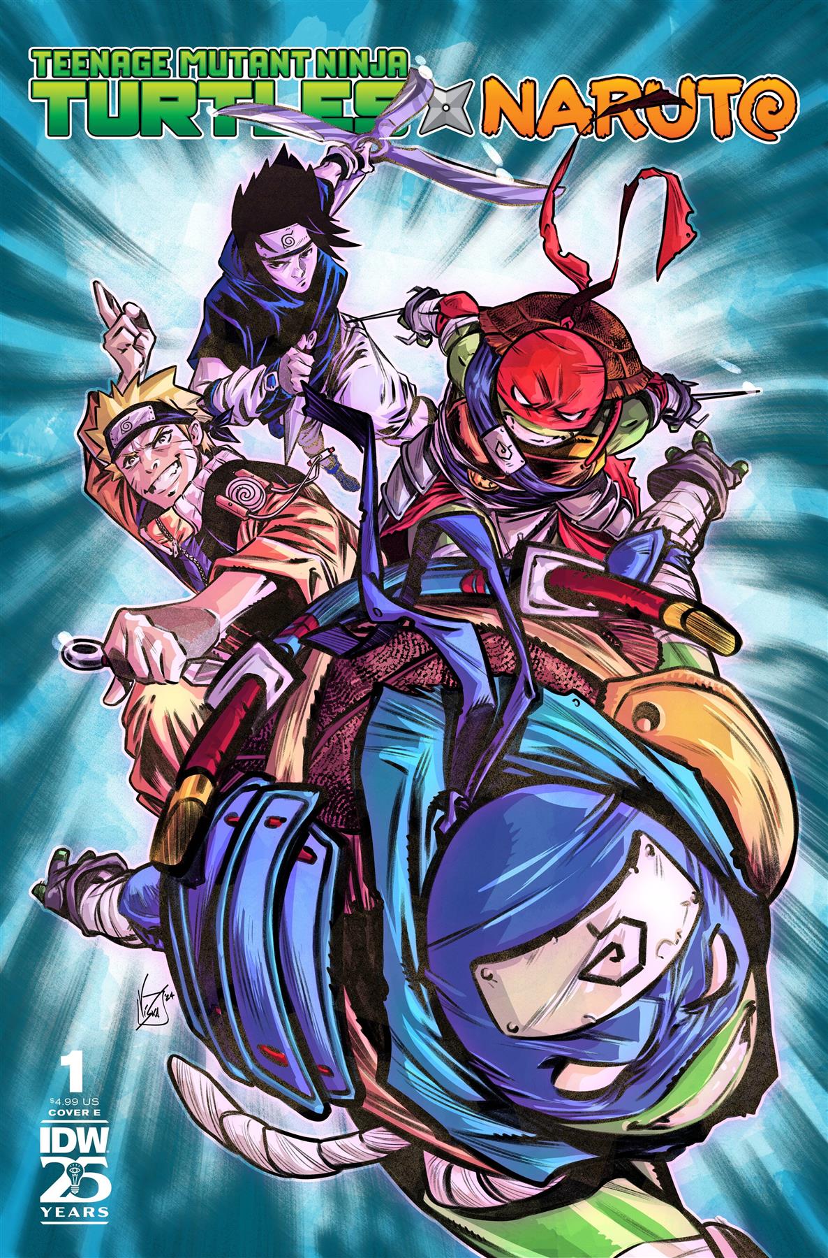 Teenage Mutant Ninja Turtles X Naruto #1 Cvr E Federici Idw-prh Comic Book