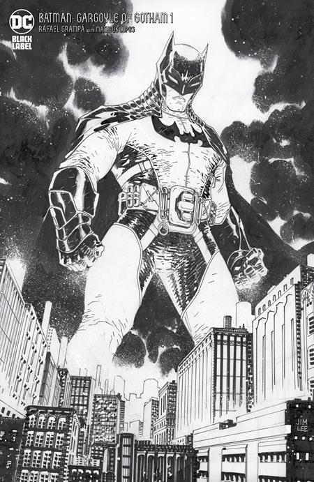 Batman Gargoyle Of Gotham #1 (of 4) Cvr E Inc 1:25 Jim Lee B&w Var (mr) DC Comics Comic Book