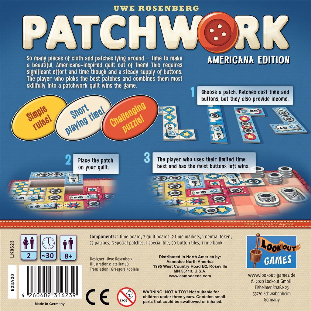 Patchwork Americana Board Game by Lookout Games