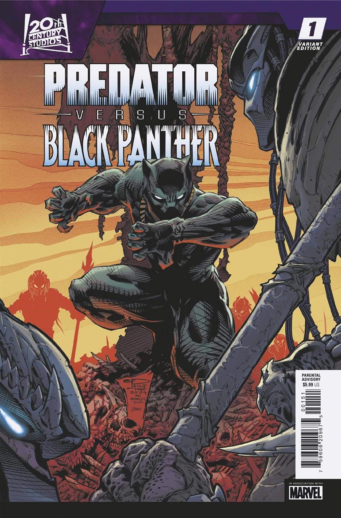 Predator Vs Black Panther #1 Philip Tan Var Marvel Prh Comic Book 2024