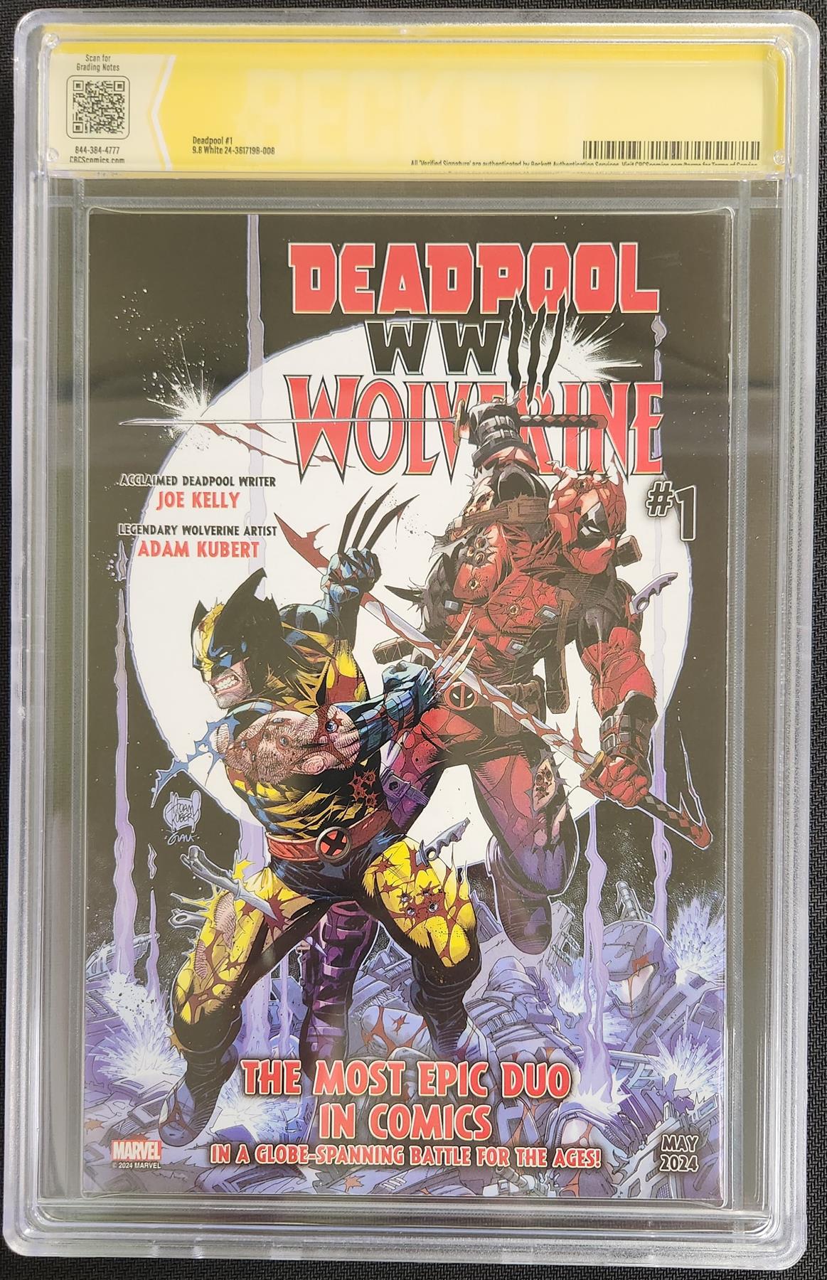 Deadpool #1 2nd Ptg Marvel 2024 CBCS Signature Series 9.8  Chris Campana Graded Comic Book