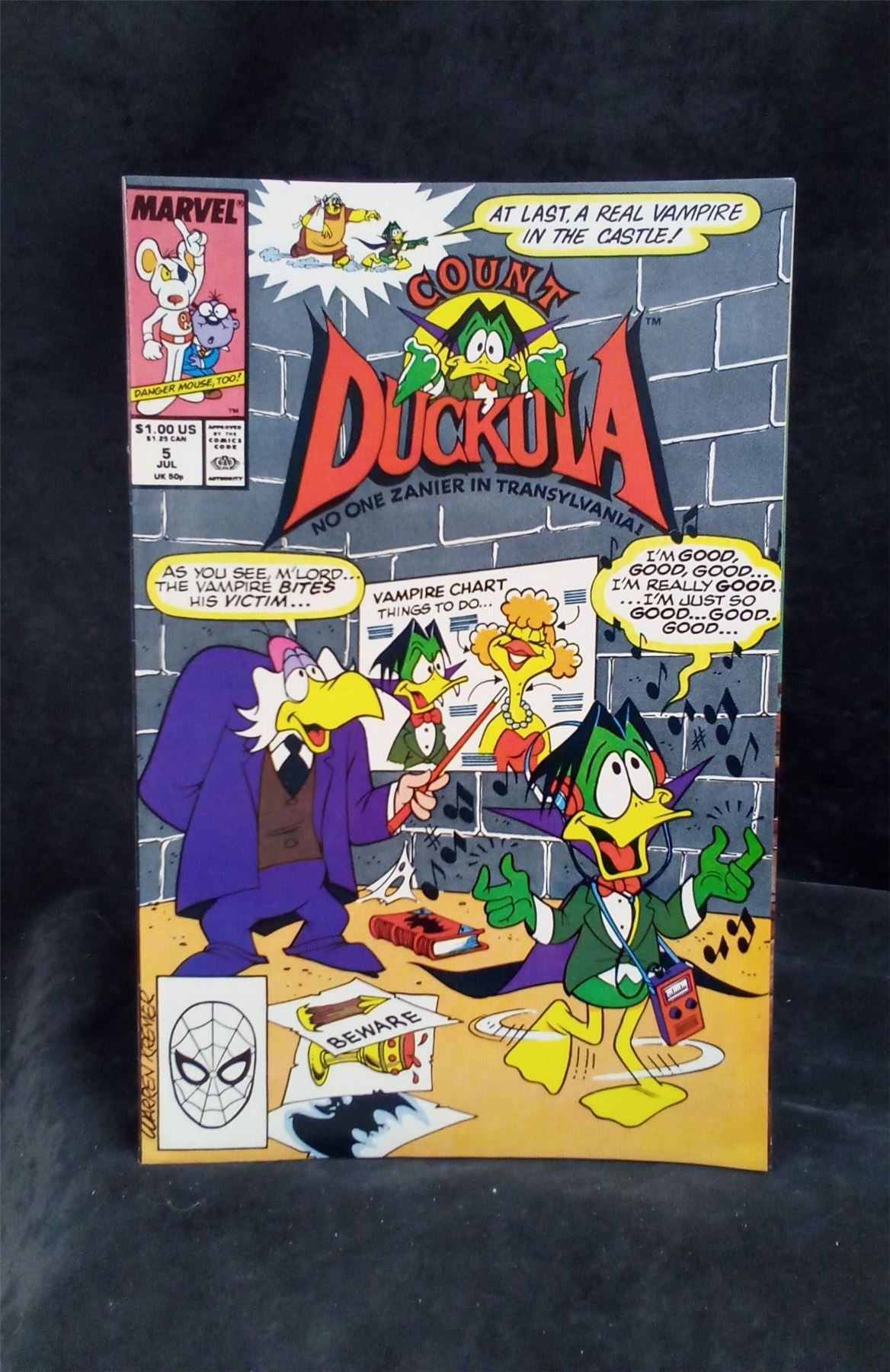 Count Duckula #5 Direct Edition 1989 Marvel Comics Comic Book