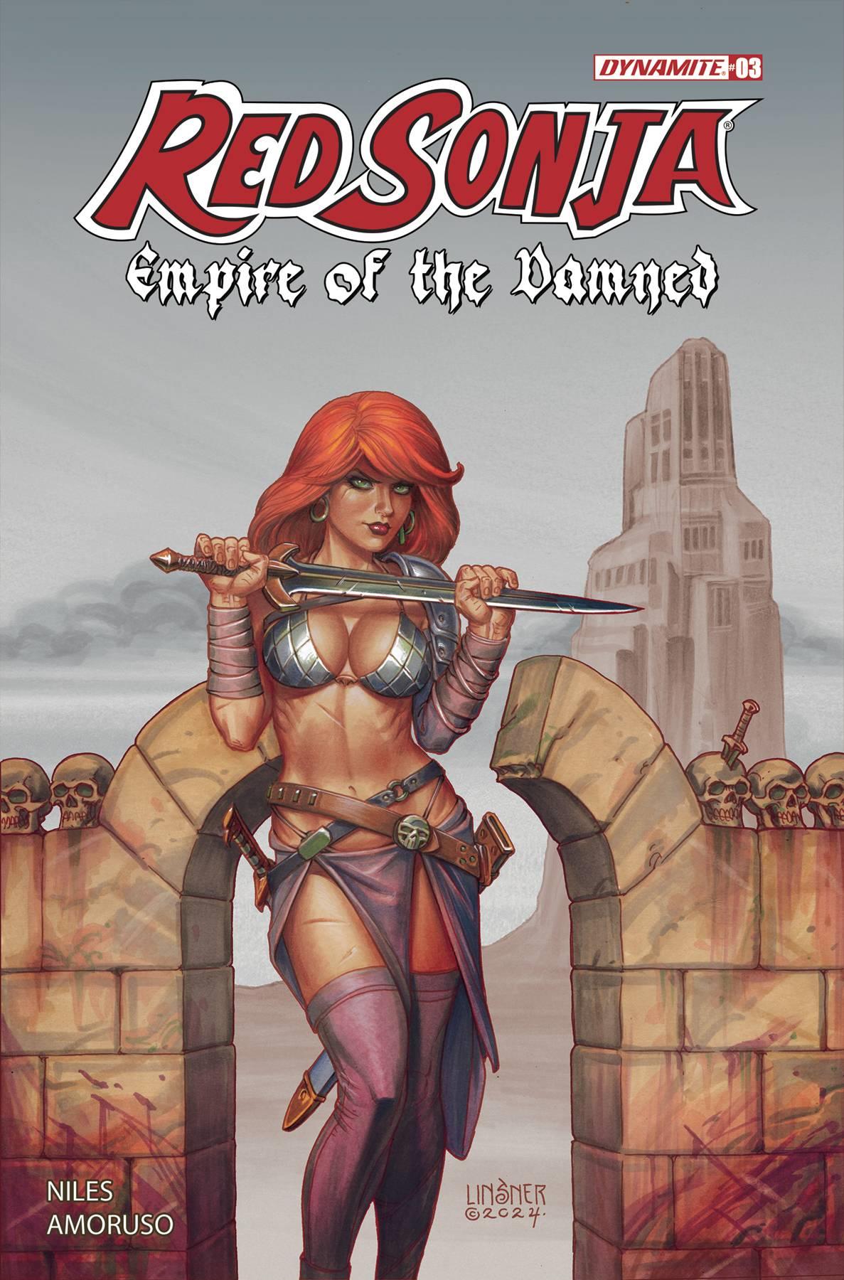 Red Sonja Empire Damned #3 Cvr B Linsner Dynamite Comic Book