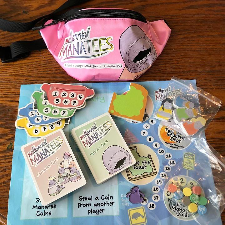 Millennial Manatees Board Game with Fanatee Pack