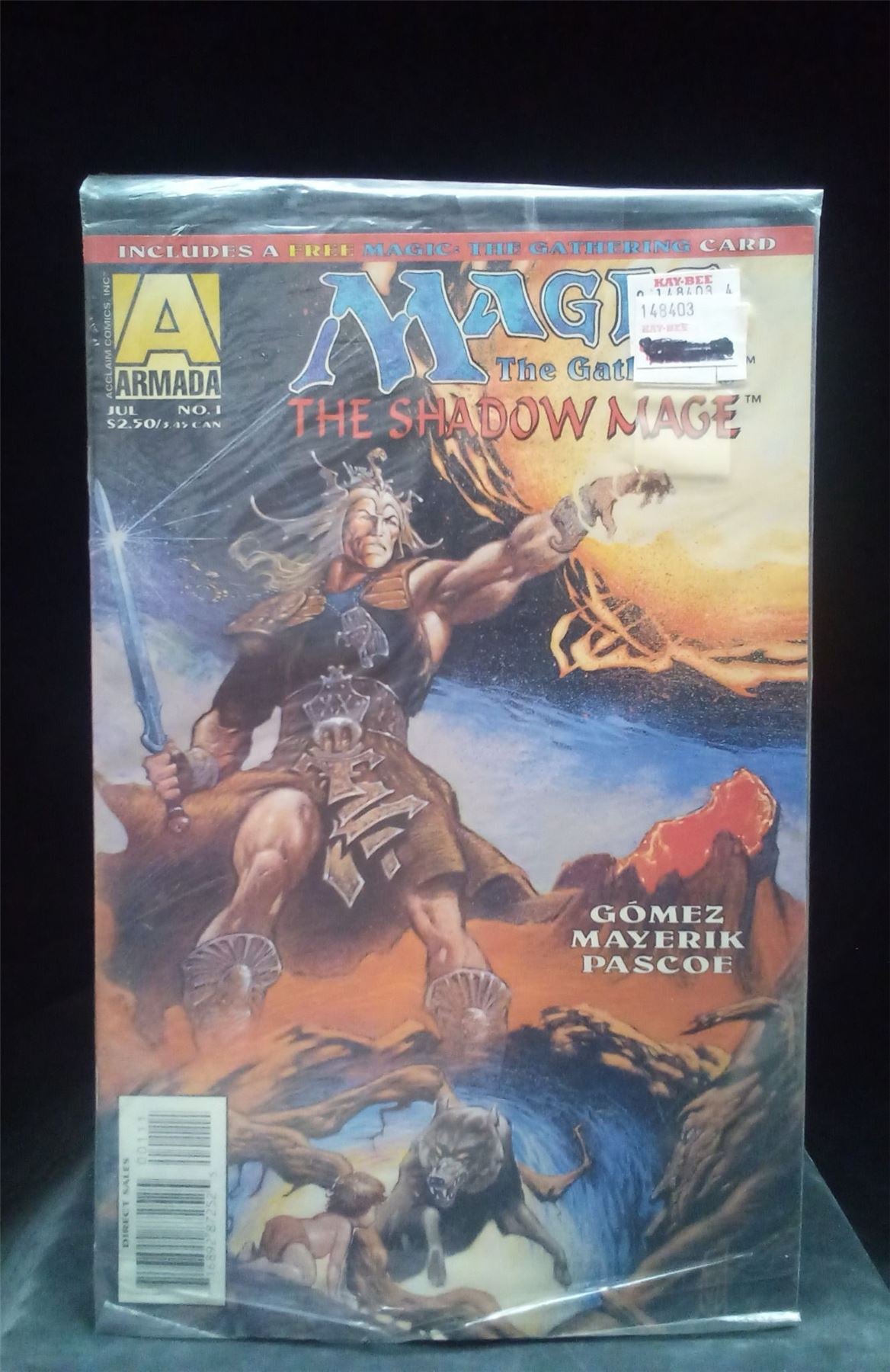 Magic the Gathering--The Shadow Mage #1 *sealed* w/ trading cards 1995  Comic Book