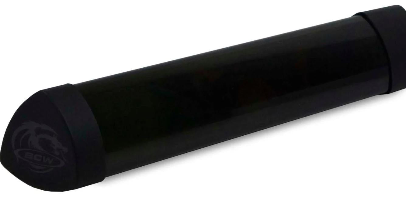 BCW Playmat Tube with Dice - Smoke with Black Tops