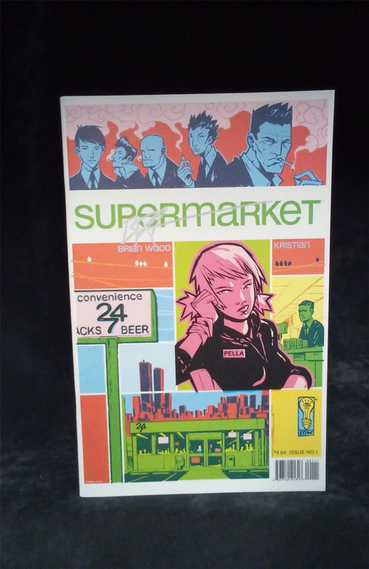 Supermarket #1 2006 signed by Brian Wood IDW Comic Book
