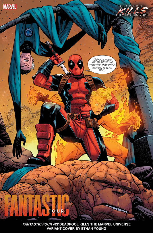 Fantastic Four #22 Young Deadpool Kills Marvel Universe Var Young Deadpool Kills Marvel Universe Var Marvel Prh Comic Book 2024