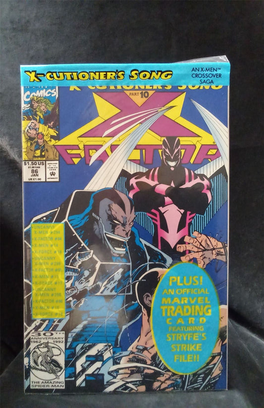 X-Factor #86 Bagged Cover w/ Dark Riders trading card * sealed* 1993 Marvel Comics Comic Book