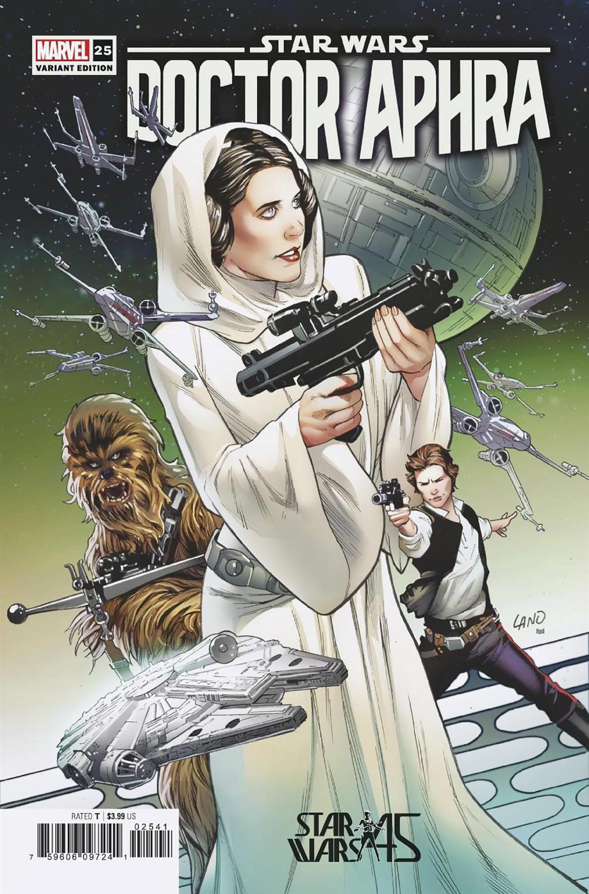 Star Wars Doctor Aphra #25 Land New Hope 45th Annv Var Marvel Prh Comic Book