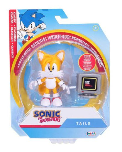 Sonic the Hedgehog 4-Inch Action Figures Wave 20 Classic Tails with Item Box by Jakks Pacific