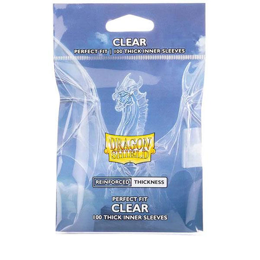 Dragon Shield Sleeves: Perfect Fit Standard- Thick Inner Sleeves- Clear (100 ct.) By Arcane Tinmen