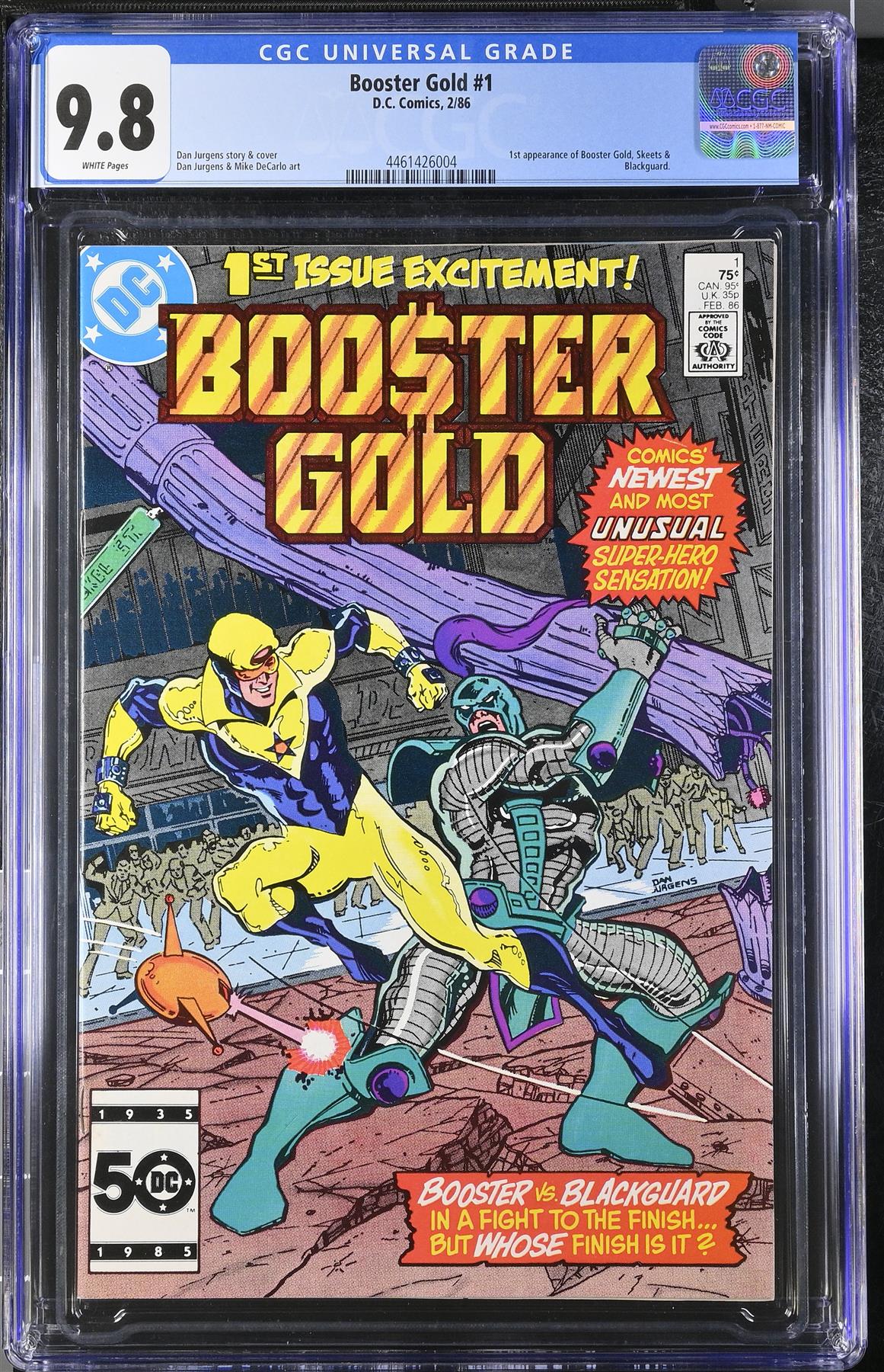 Booster Gold #1 DC Comics 1986 CGC Graded 9.8 Comic Book