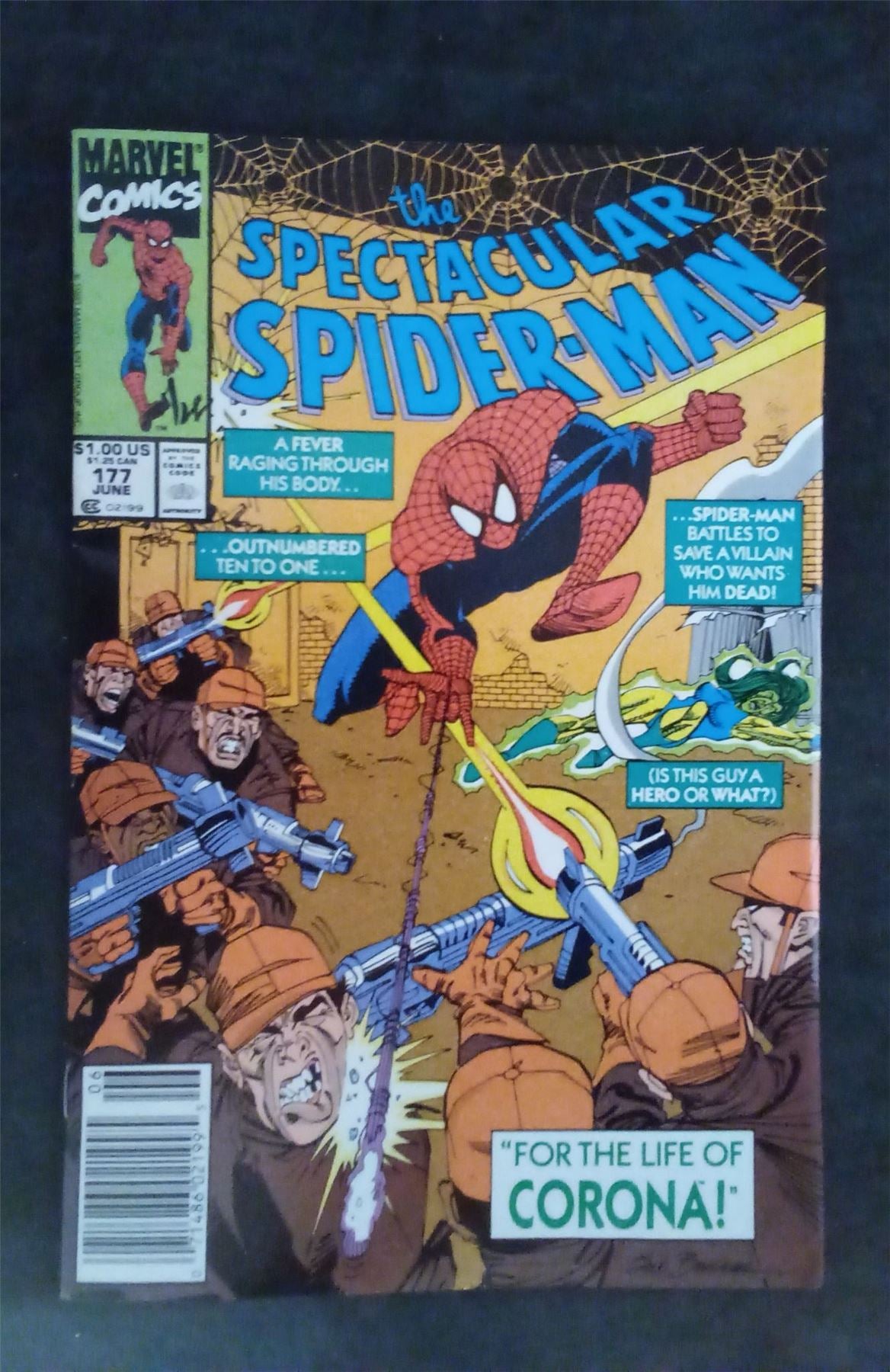 The Spectacular Spider-Man #177 1991 marvel Comic Book