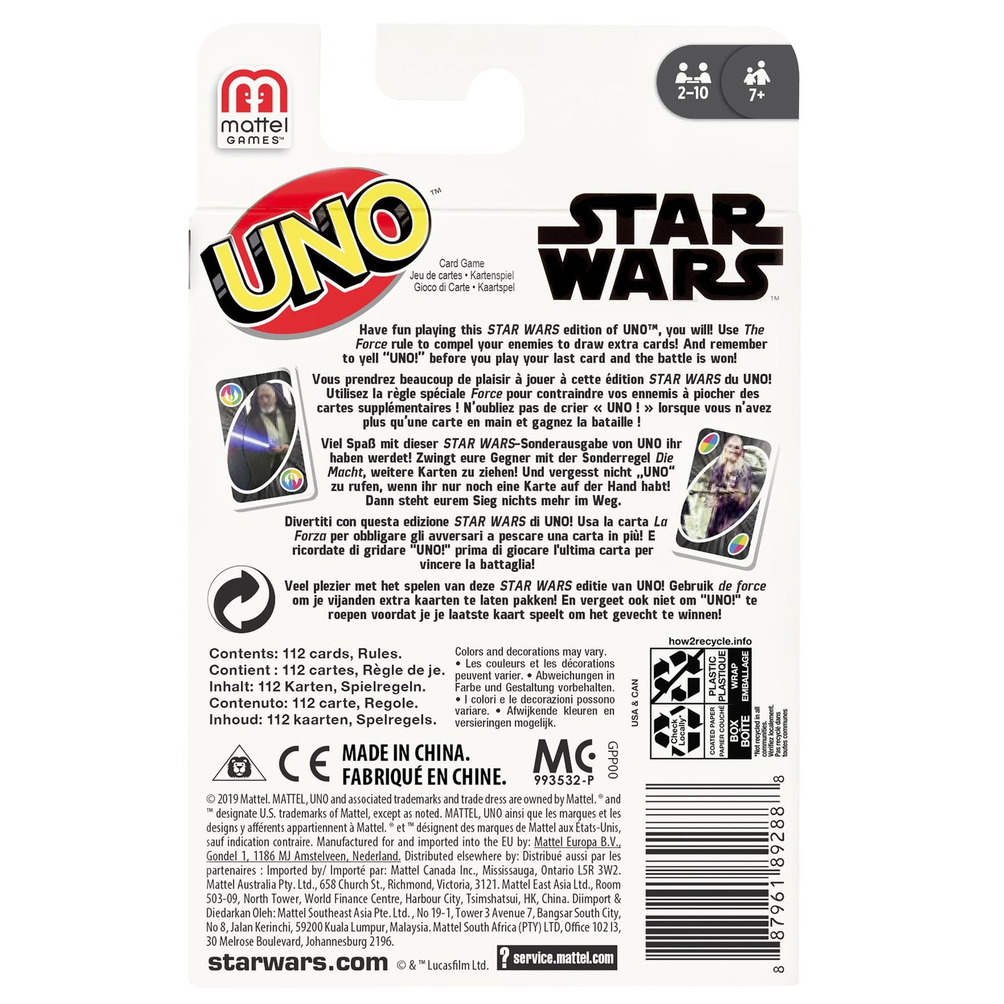 Uno Star Wars Card Game