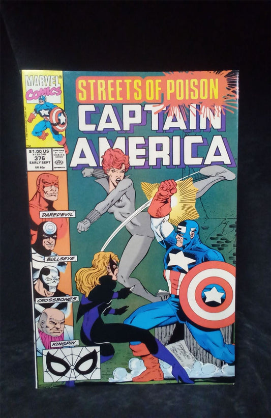 Captain America #376 Direct Edition 1990 Marvel Comic Book