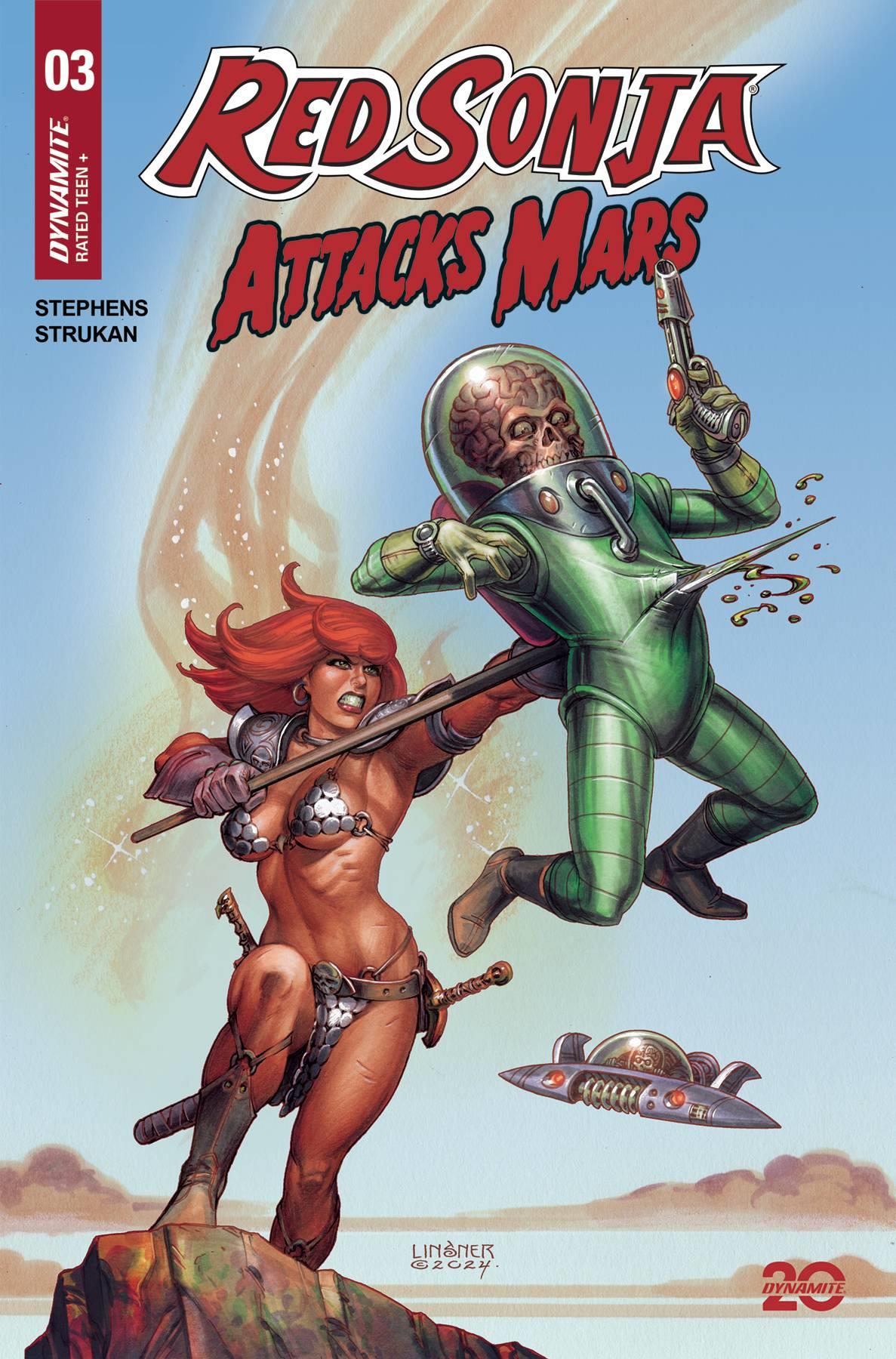 Red Sonja Attacks Mars #3 Cvr A Linsner Cvr A Linsner Dynamite Comic Book 2025