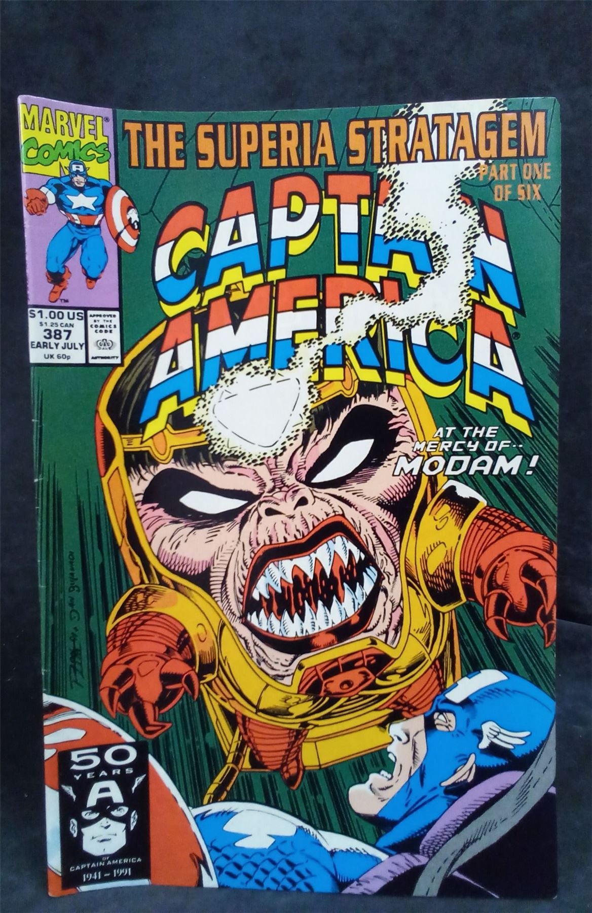 Captain America #387 1991 Marvel Comics Comic Book