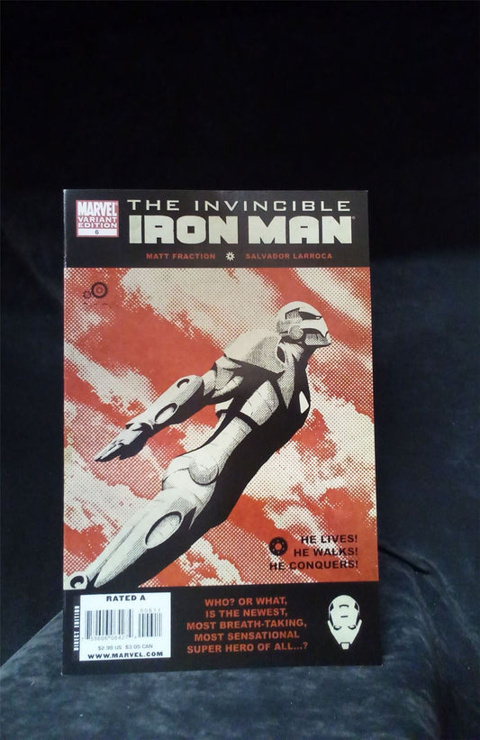 Invincible Iron Man #6 Variant Cover 2008 Marvel Comics Comic Book