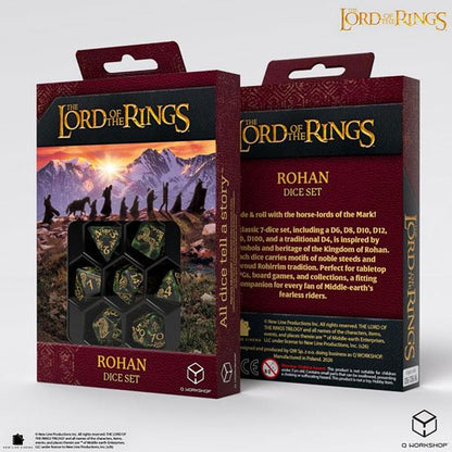 7-Die Set: The Lord of the Rings- Rohan Dice Set By Q-Workshop