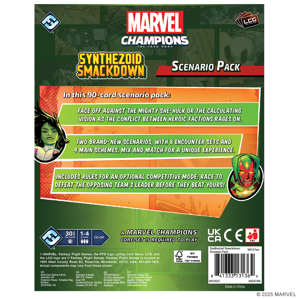 Marvel Champions: The Card Game - Synthezoid Smackdown Scenario Pack By Fantasy Flight Games Board Game