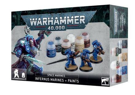 Warhammer 40k- Space Marines: Infernus Marines & Paints Set 60-11 by Games Workshop