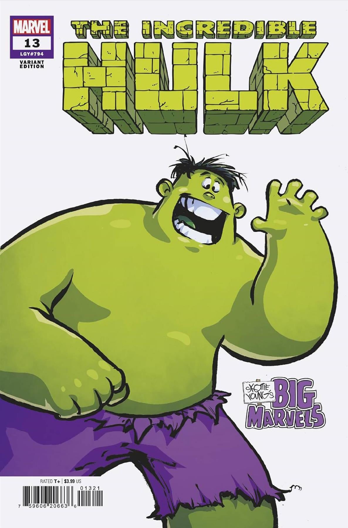 Incredible Hulk #13 Skottie Young Big Marvel Var (Skottie Young Big Marvel Var) Marvel Prh Comic Book 2024