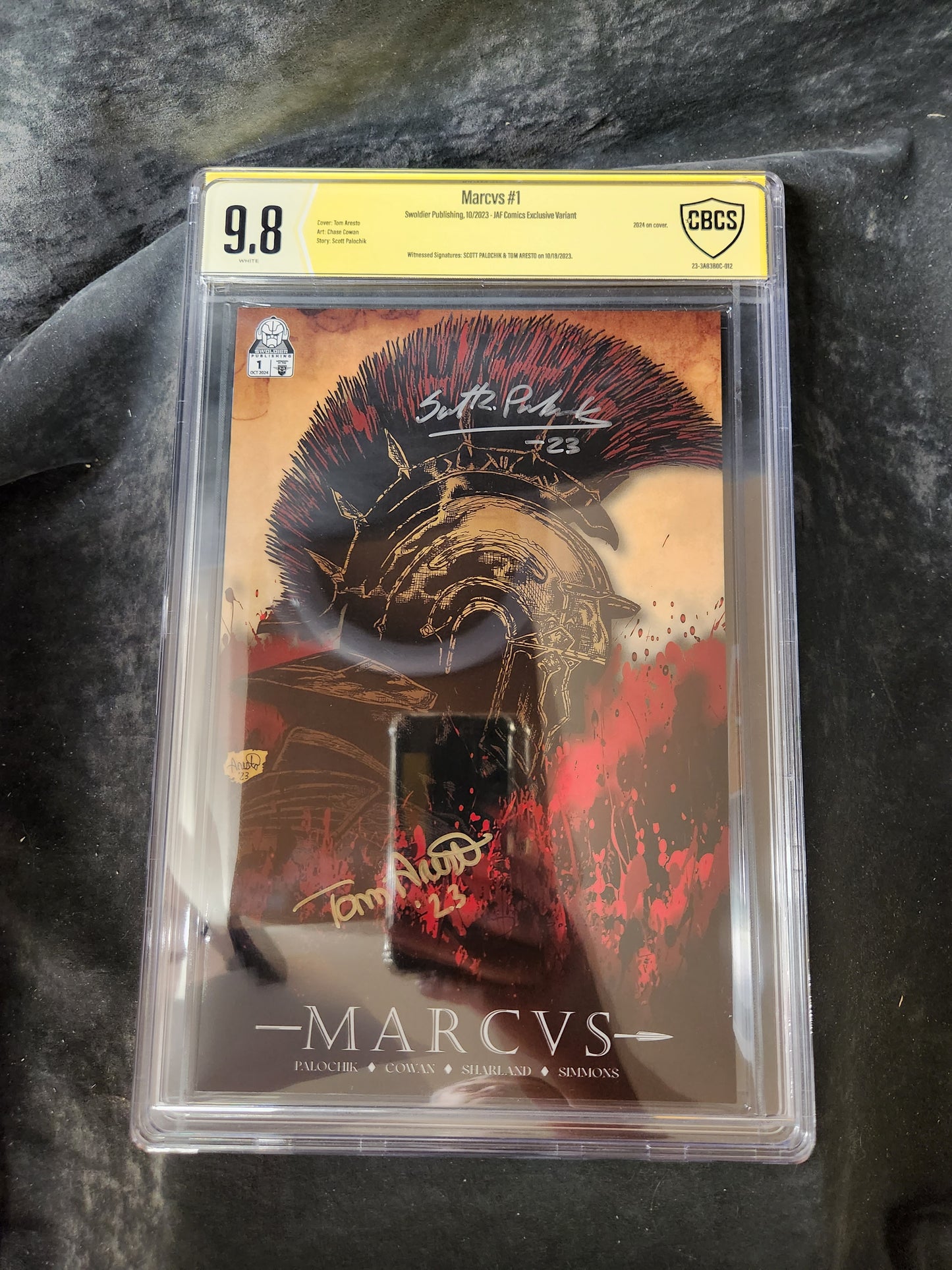 MARCVS #1 JAF Comics Exclusive Swolder Publishing Comic Book CBCS Signature Series 9.8