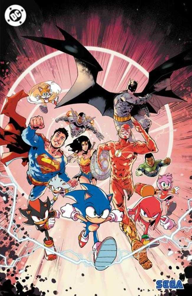 DC X Sonic The Hedgehog #1 (Of 5) Cover D 1 in 25 Pablo M Collar Virgin Card Stock Variant