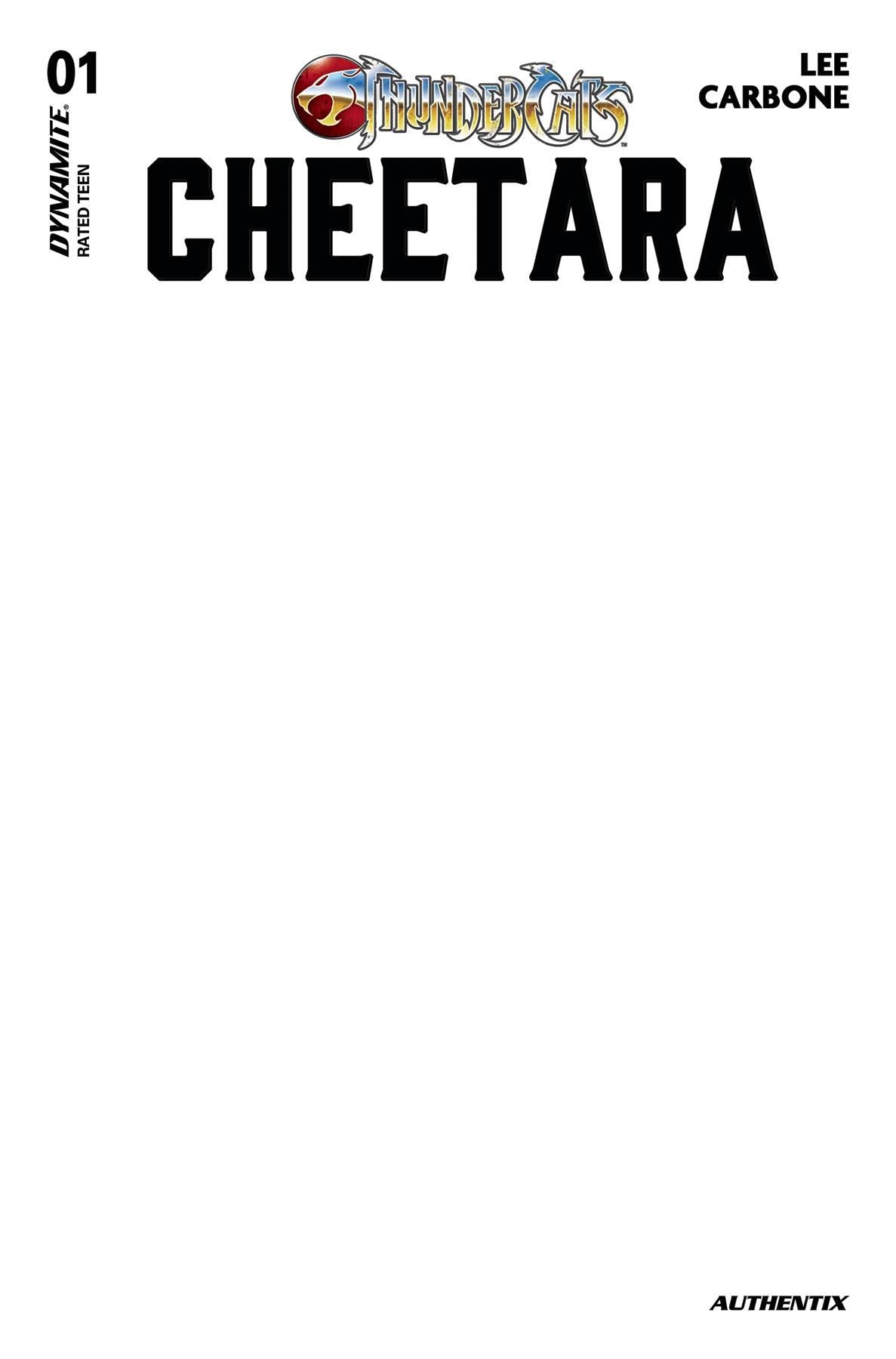 Thundercats Cheetara #1 Cvr I Blank Authentix Dynamite Comic Book 2024