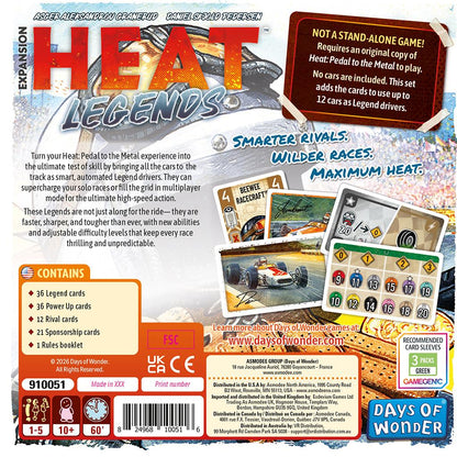 Heat: Legends By Days of Wonder Board Game