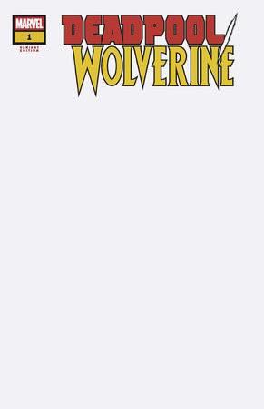 Deadpool Wolverine #1 Blank Cover Var Blank Cover Var Marvel Prh Comic Book 2025