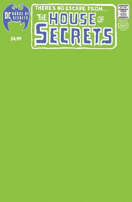 House Of Secrets #92 Facsimile Edition (2024) Cvr C Blank Var DC Comics Comic Book