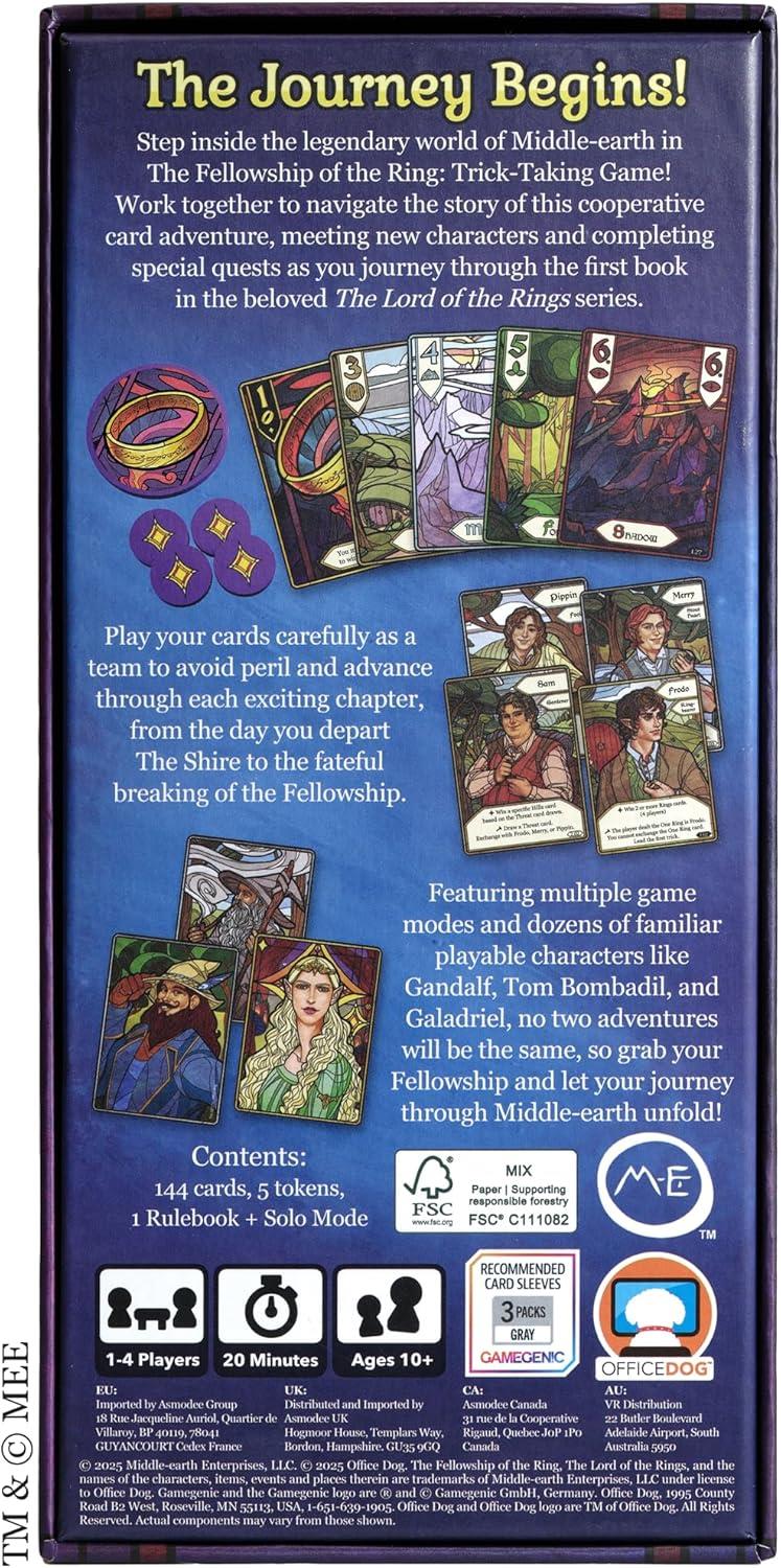The Fellowship of the Ring: Trick-Taking Game By Office Dog Board Game