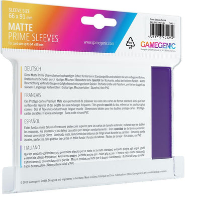 MATTE Prime Sleeves: Standard Gray Gamegenics