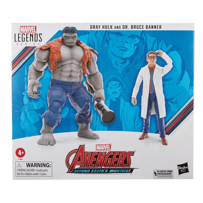 Avengers 60th Ann Leg Grey Hulk/banner 6in Action Figure 2pk