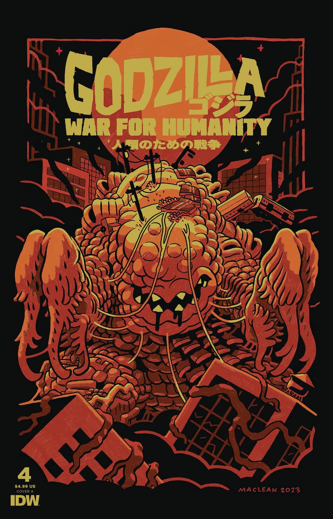 Godzilla War For Humanity #4 Cvr A Maclean (res) Idw-prh Comic Book