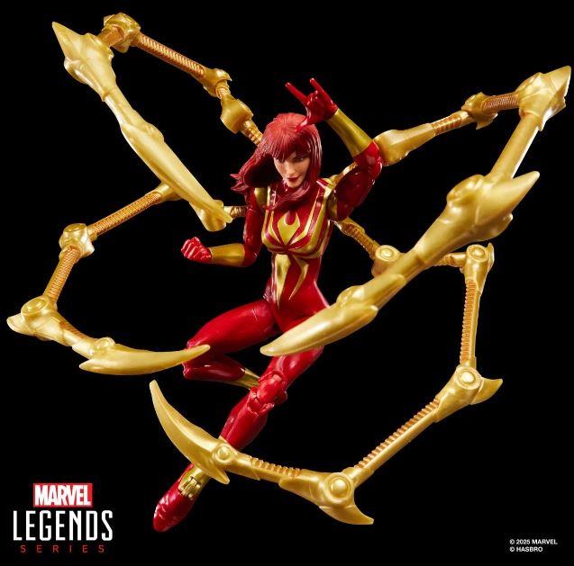 Spider-Man Marvel Legends Series Magic: The Gathering Mary Jane Watson (Iron Spider) 6-Inch Action Figure and Card by Hasbro
