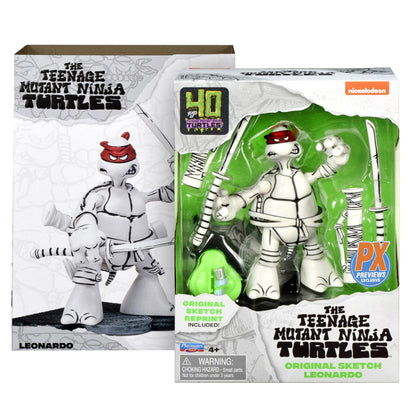 Tmnt Black & White Original Sketch Leonardo Px Action Figure