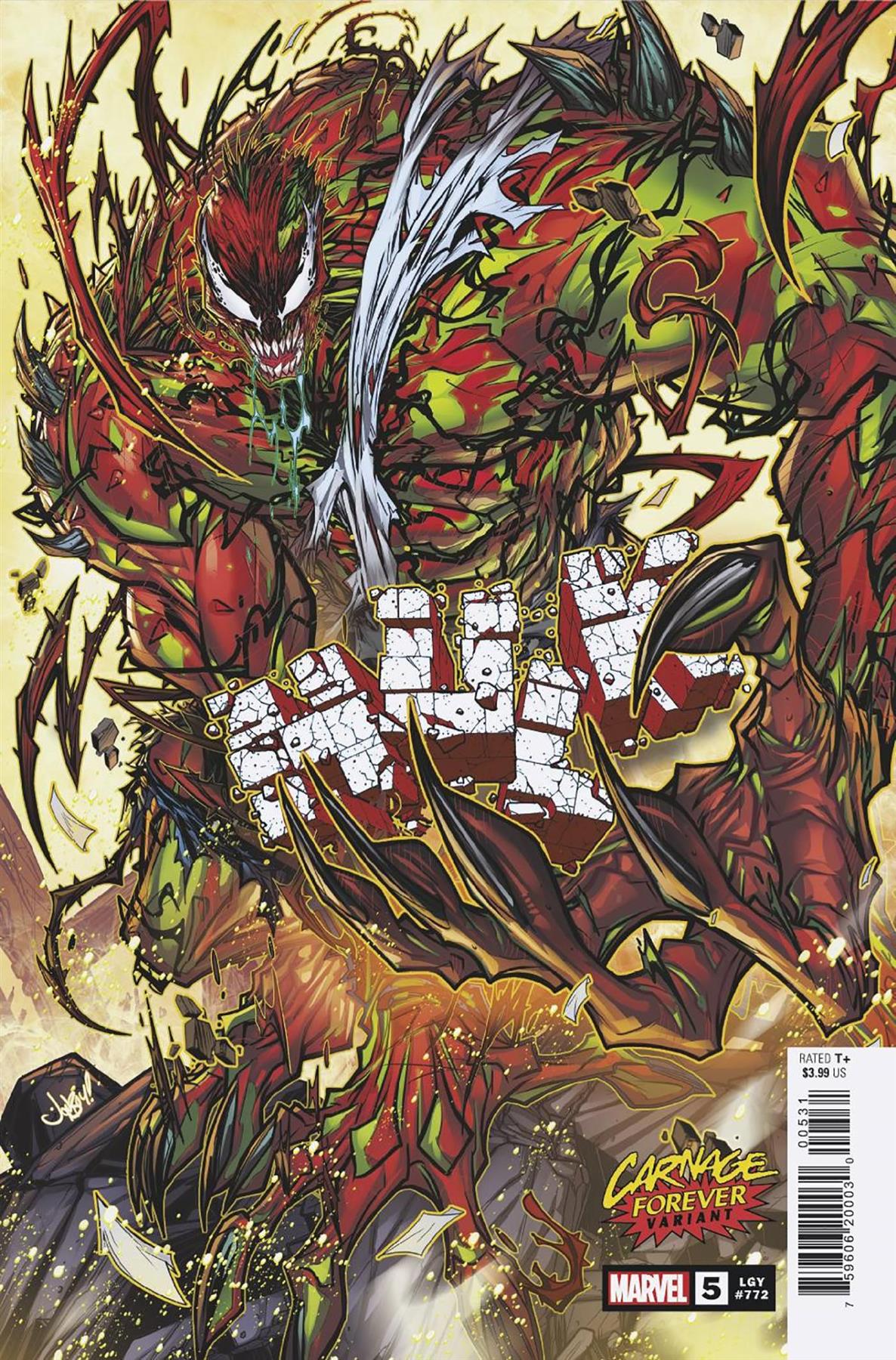 Hulk #5 Meyers Carnage Forever Var (Meyers Carnage Forever Var) Marvel Prh Comic Book 2022