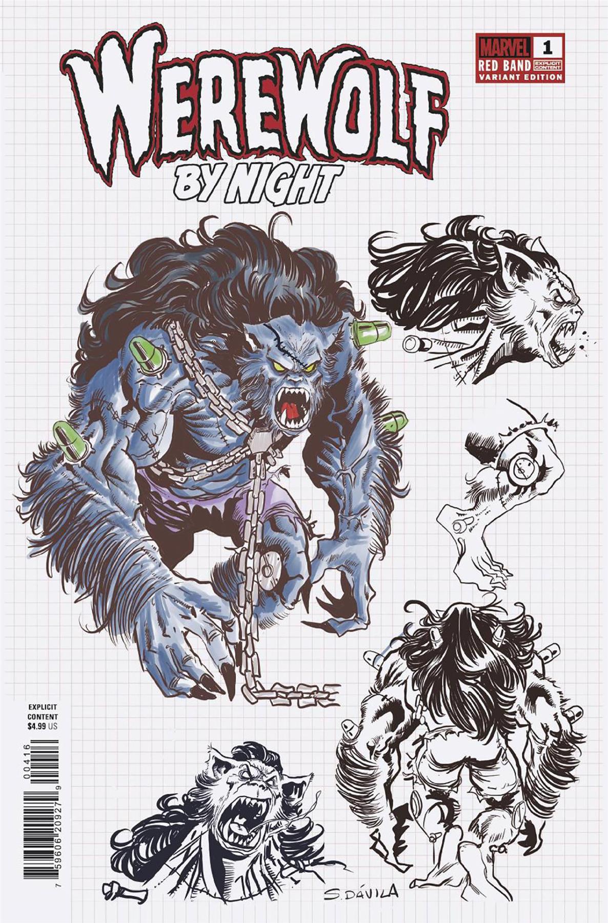 Werewolf By Night Red Band #4 Davila Design Var Davila Design Var (polybag) Marvel Prh Comic Book 2024