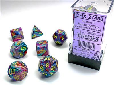 Gemini 12mm d6 Red-Teal/gold Dice Block (36 dice)