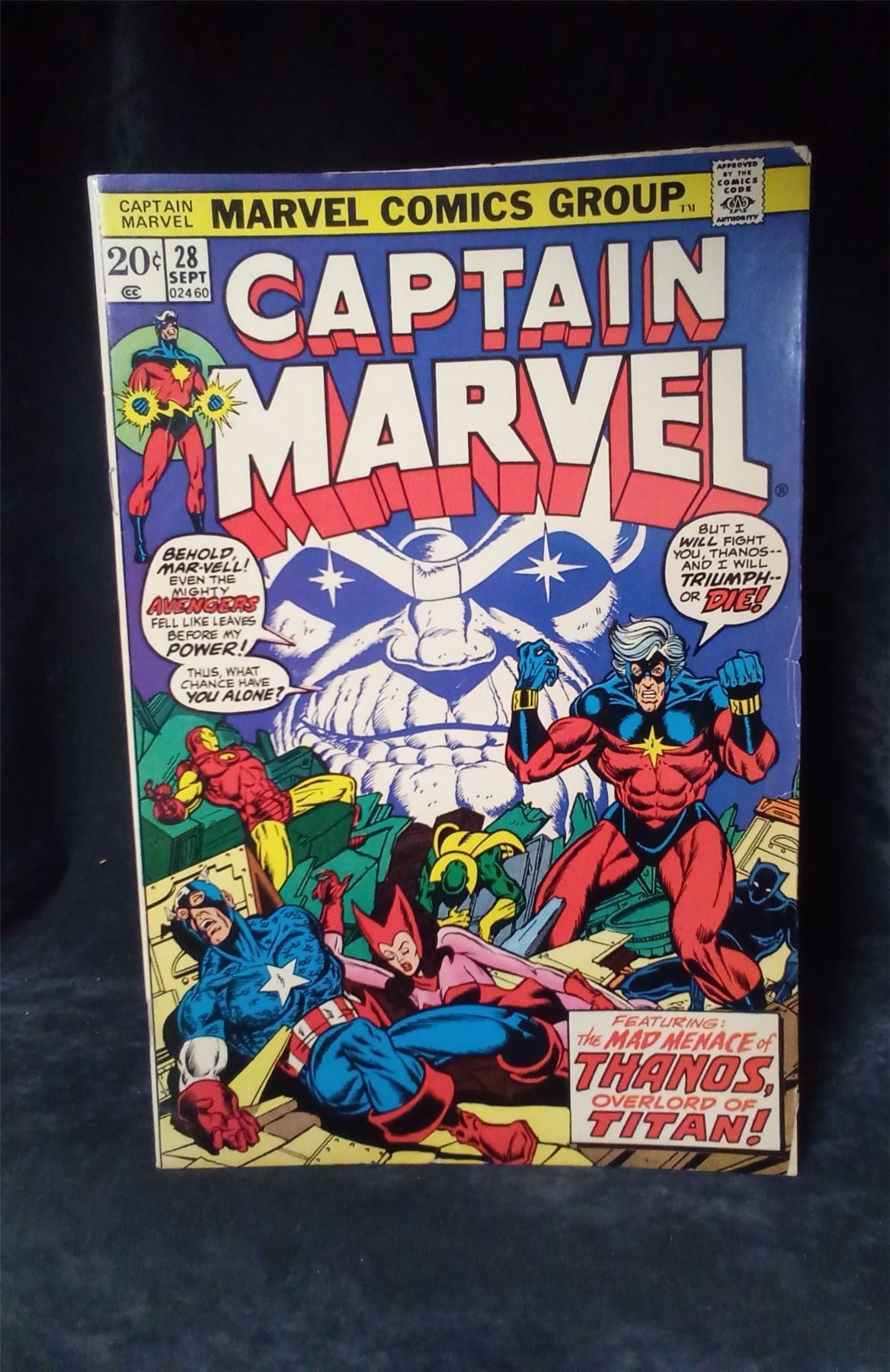 Captain Marvel Comics #28 1973 Marvel Comics Comic Book