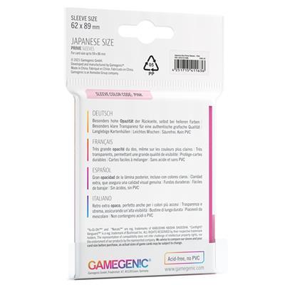 PRIME Japanese Sized Sleeves - Pink TCG Gamegenic