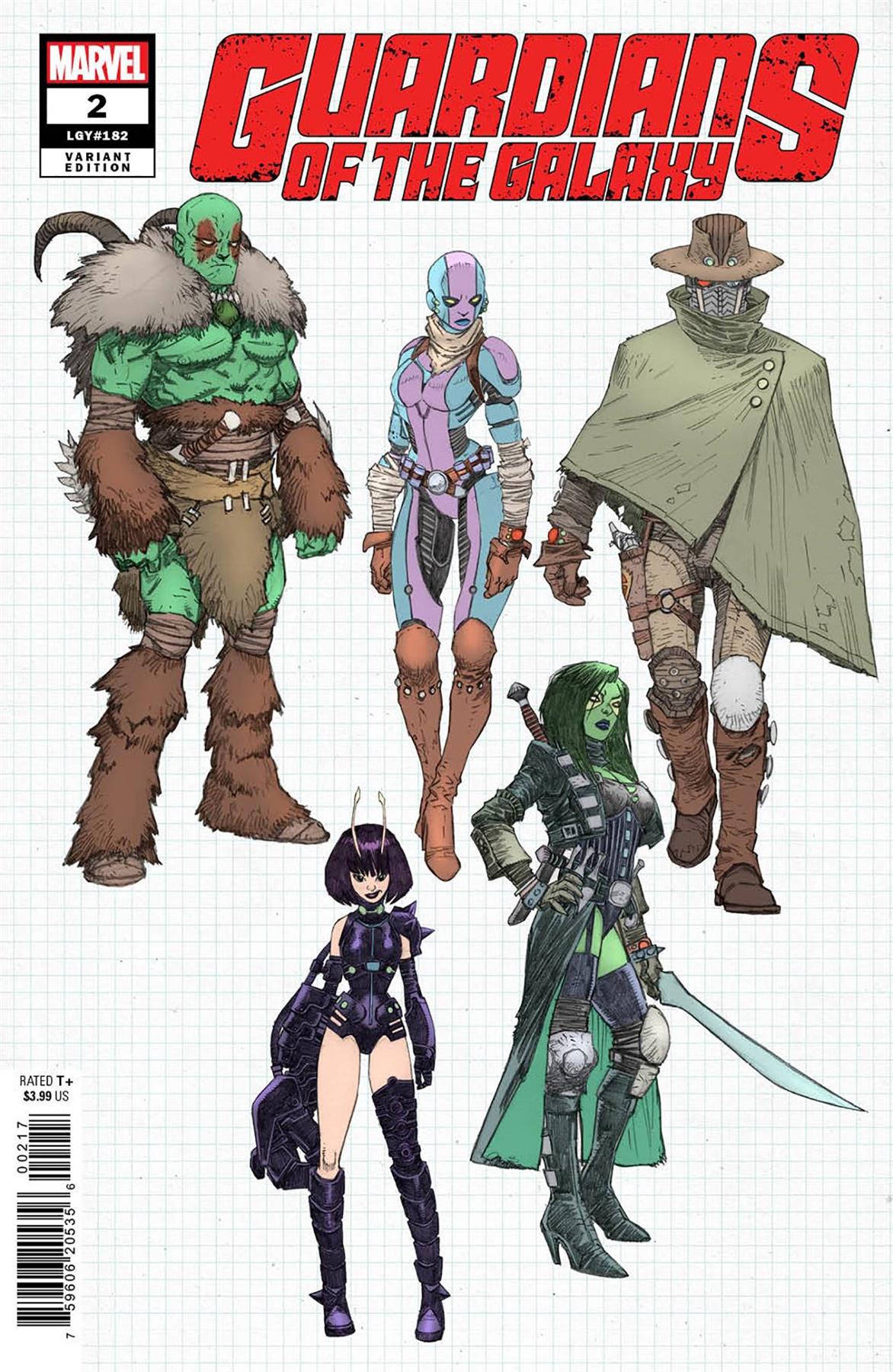 Guardians Of The Galaxy #2 10 Copy Incv Walker Design Var (10 Copy Incv Walker Design Var) Marvel Prh Comic Book 2023