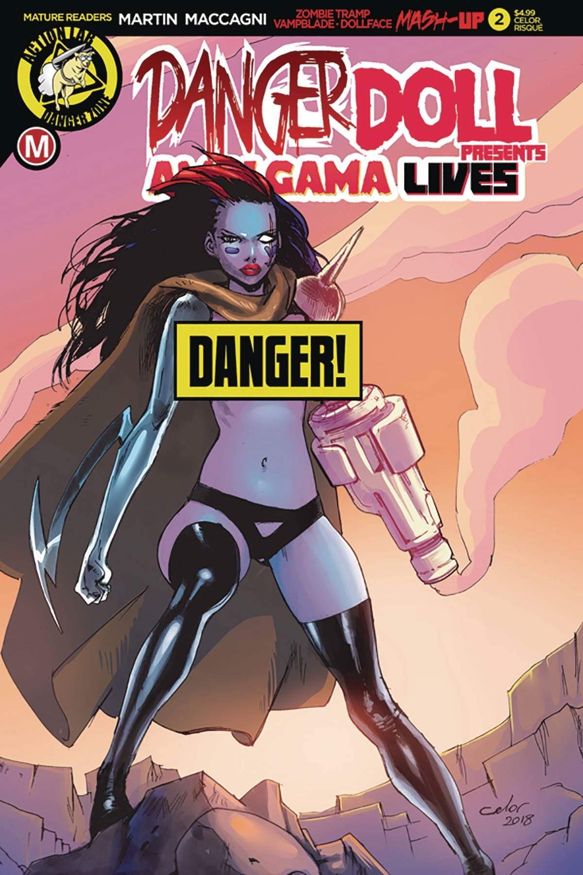 Danger Doll Squad Presents Amalgama Lives #2 (Cvr D Celor Risque) Action Lab - Danger Zone Comic Book